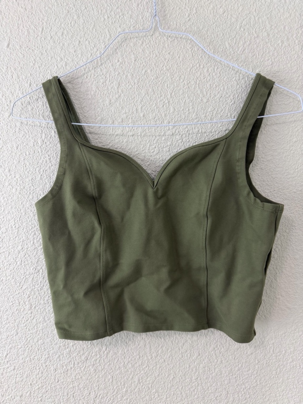 Abercrombie & Fitch Olive Green Sweetheart  Crop Top Sz Medium
